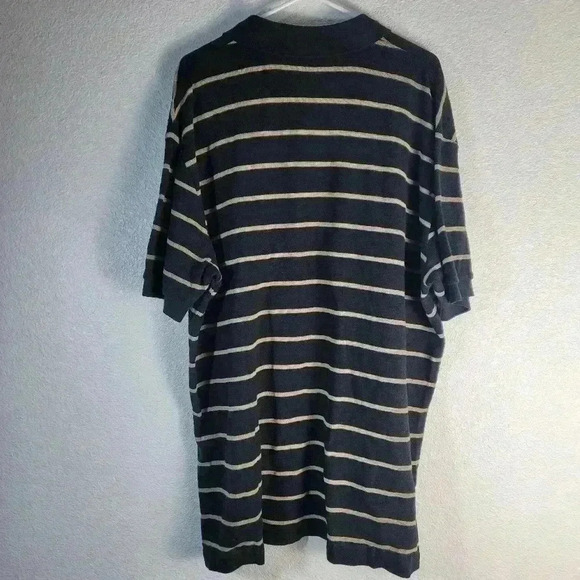 Vintage Polo Ralph Lauren Polo Black and Yellow Striped Sz XXL - Picture 2 of 6